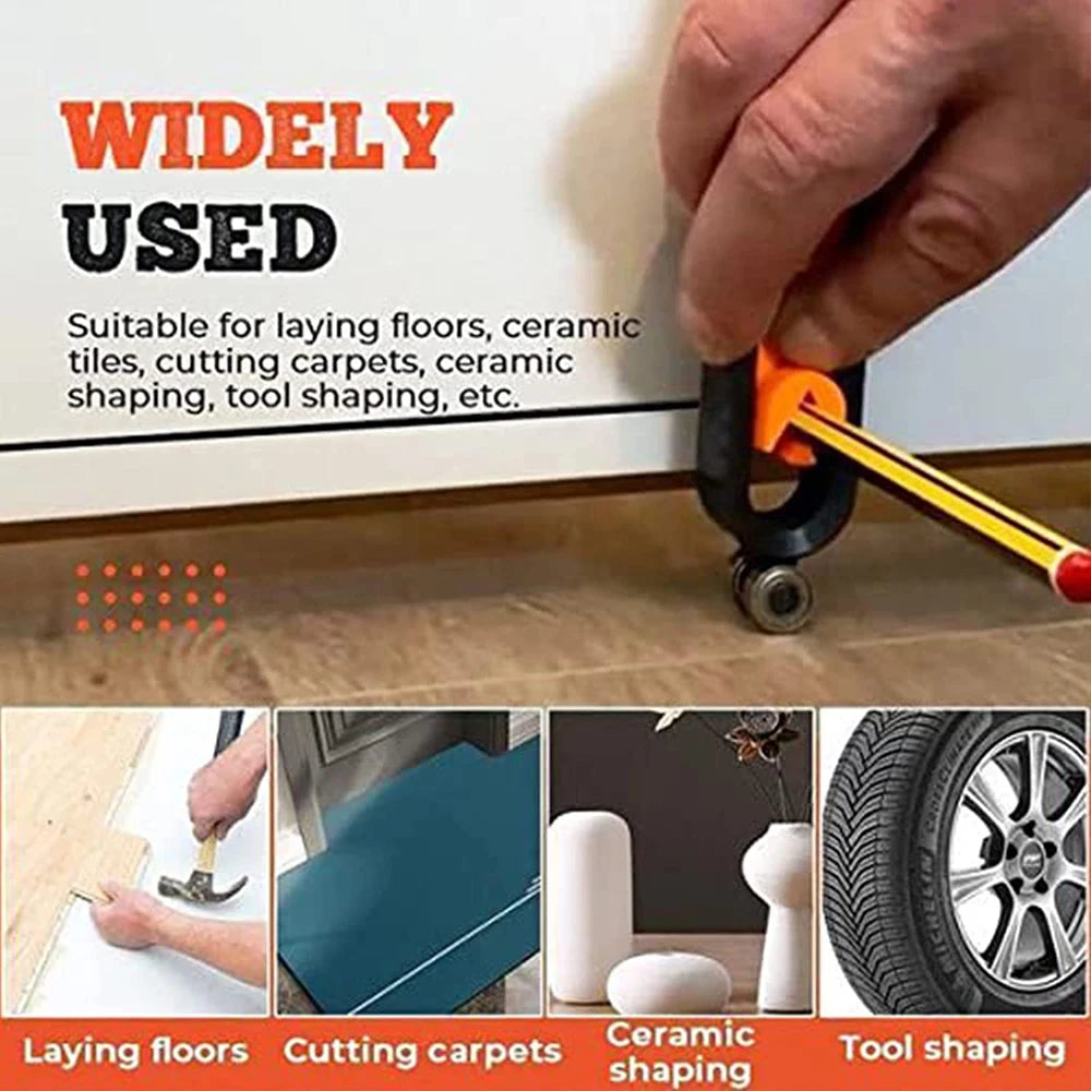 New Profile Scribing Ruler Contour Gauge with Lock Adjustable Locking Precise Woodworking Measuring Gauge Profile Duplicator