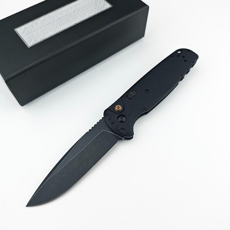 4300BK-02 CLA Utility Button Lock Folding Knife D2 Battlewash Blade G10 Handle Multifunctional Cutlery Tool for Outdoor Fishing Camping EDC