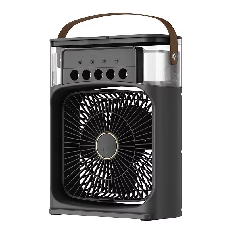 Mini Portable Humidifier Fan Air Conditioner Household Small Air Cooler Hydrocooling Portable Adjustment for Office 3 Speed Fan
