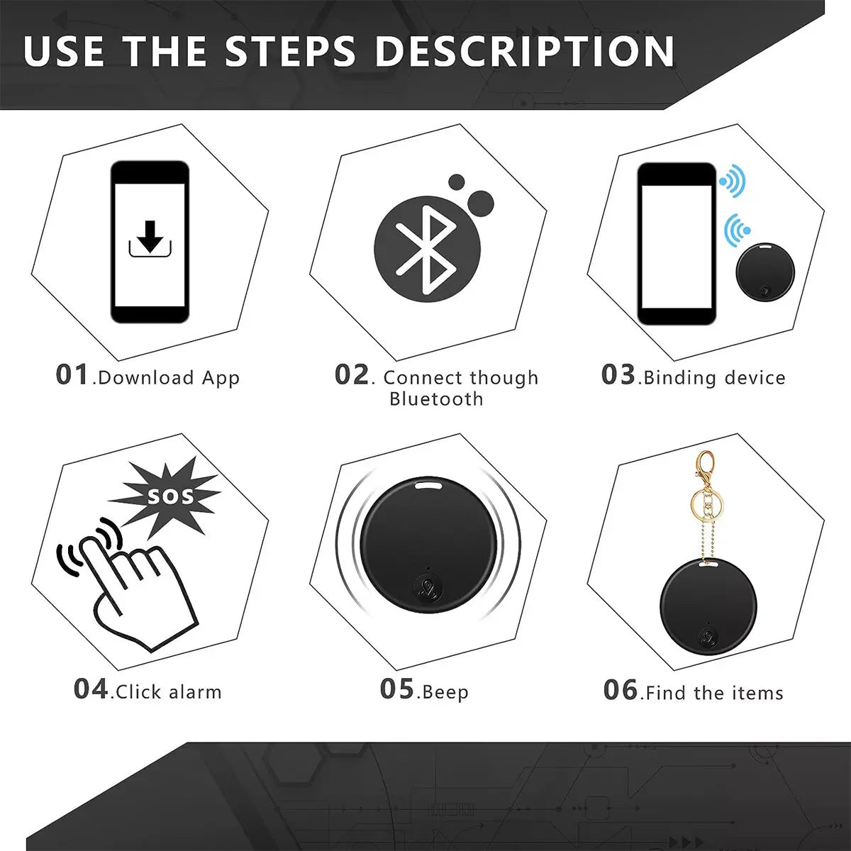 Discover Peace of Mind with Our Bluetooth Mini GPS Tracker - Ideal for Kids and Pets! Keep Your Loved Ones Safe Anytime, Anywhere!