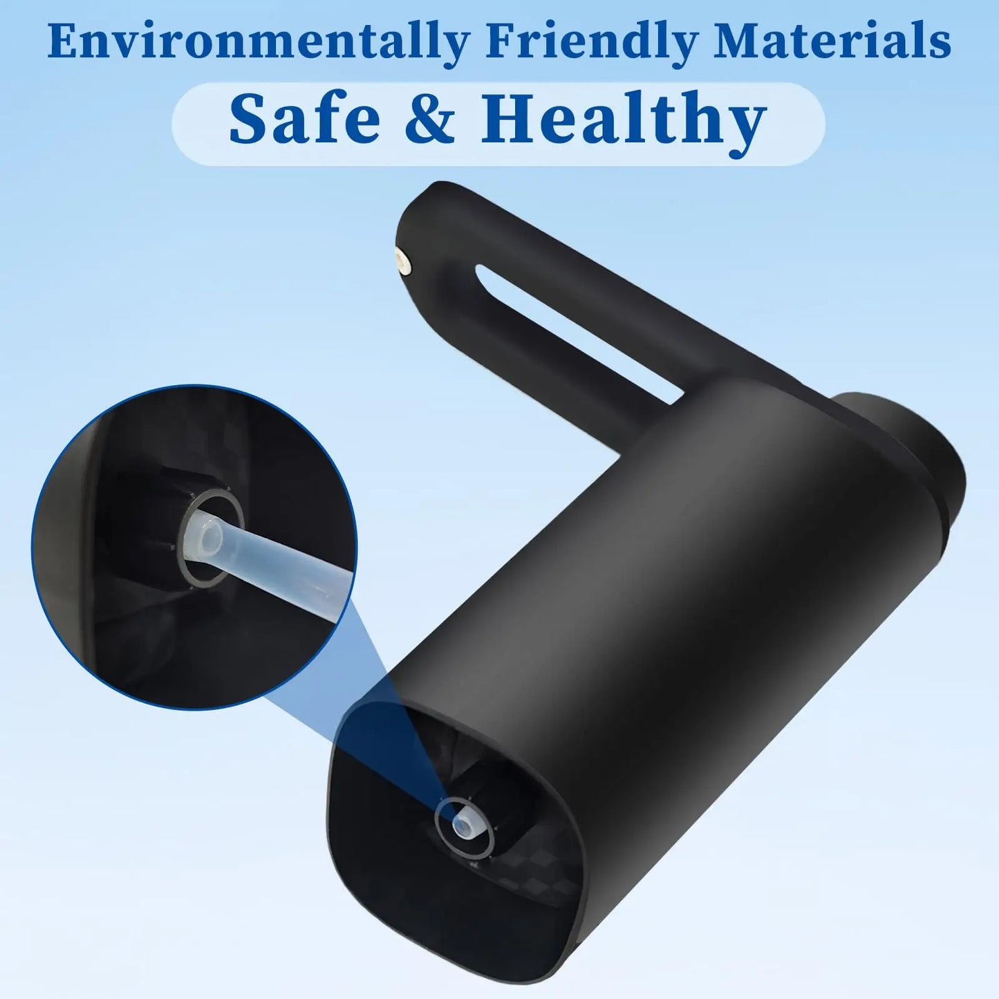Automatic Electric Water Dispenser Pump for 5 Gallon Bottles - Portable Type-C Charging (Black)