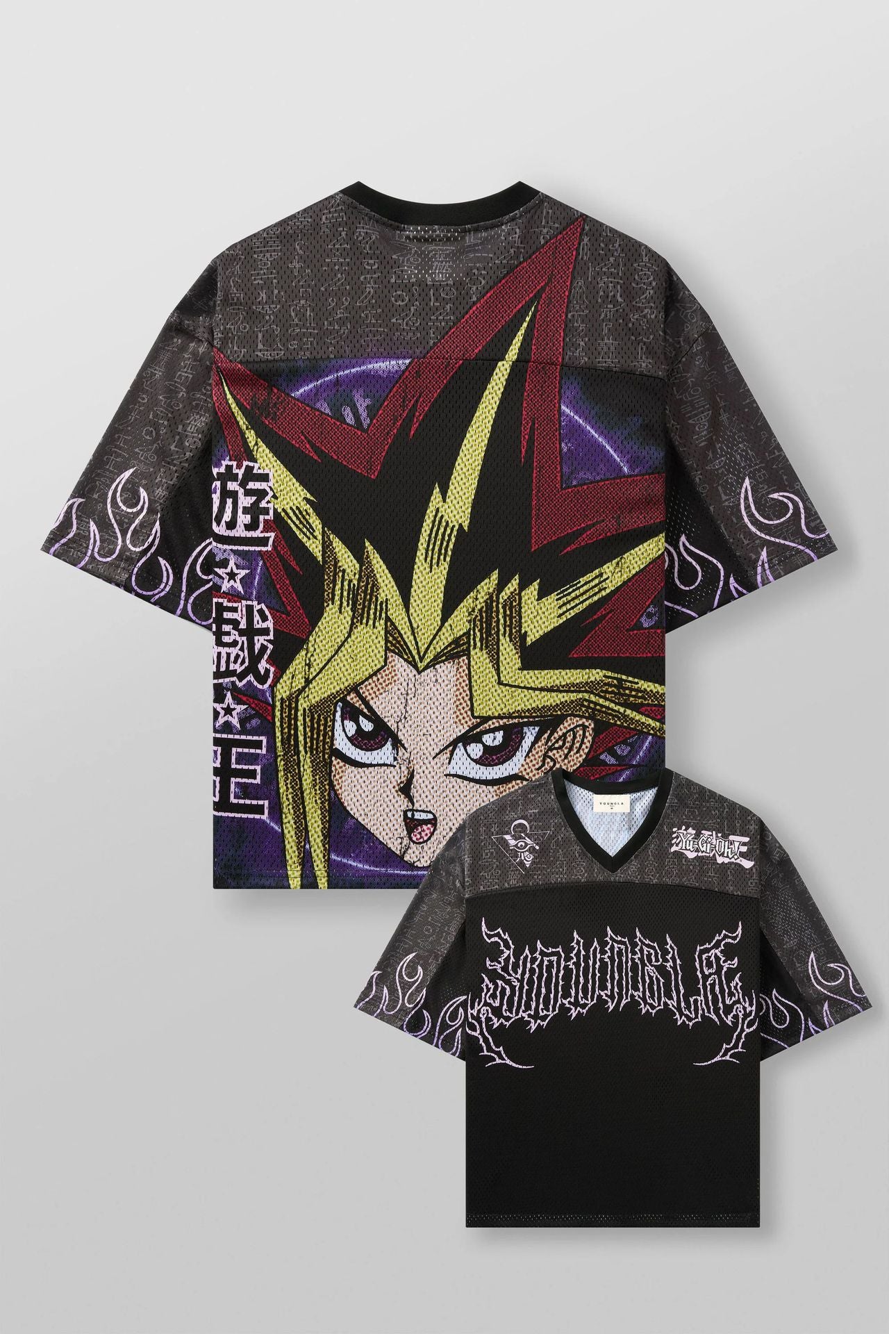 Men's Oversized Anime Print Gym T-Shirt