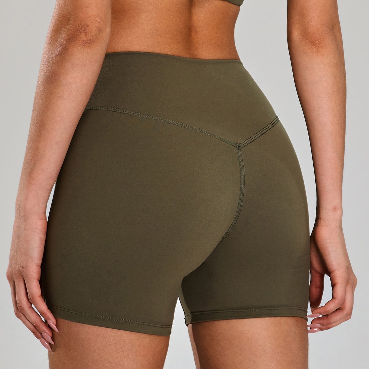 High Waist Yoga Shorts Women Nude-Feel Quick-Drying Breathable Hip-Lifting Fitness Shorts