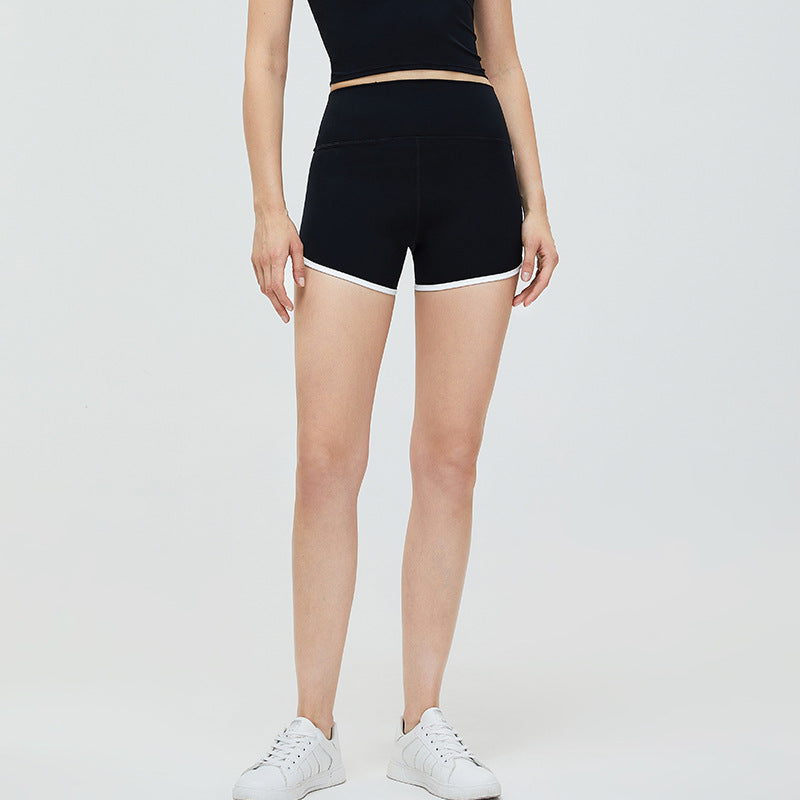 High Waist Yoga Shorts Women Quick-Drying Breathable Hip-Lifting Running Fitness Pants