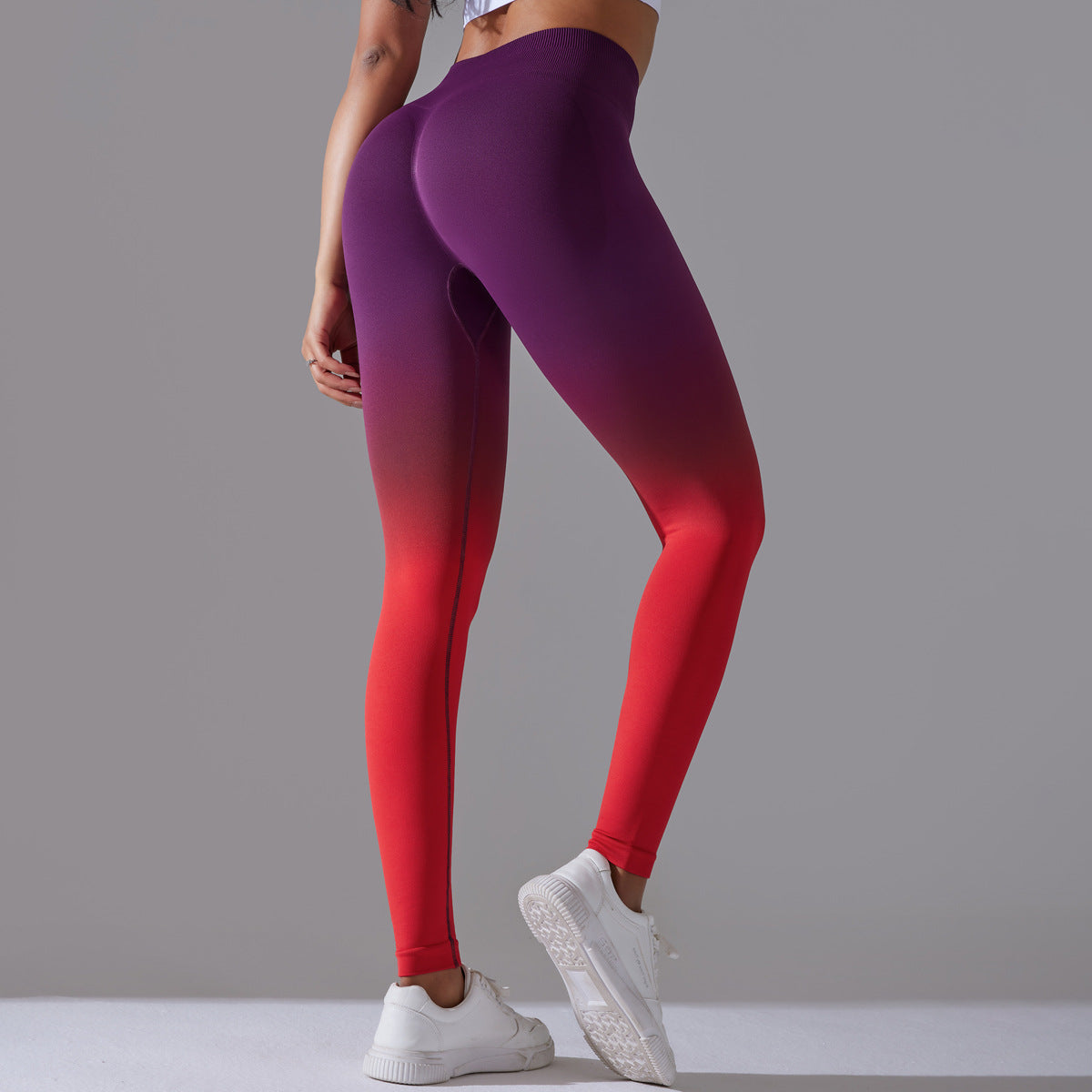 Seamless Gradient Yoga Pants Women High Waist Hip Lift Quick-Drying Running Fitness Pants
