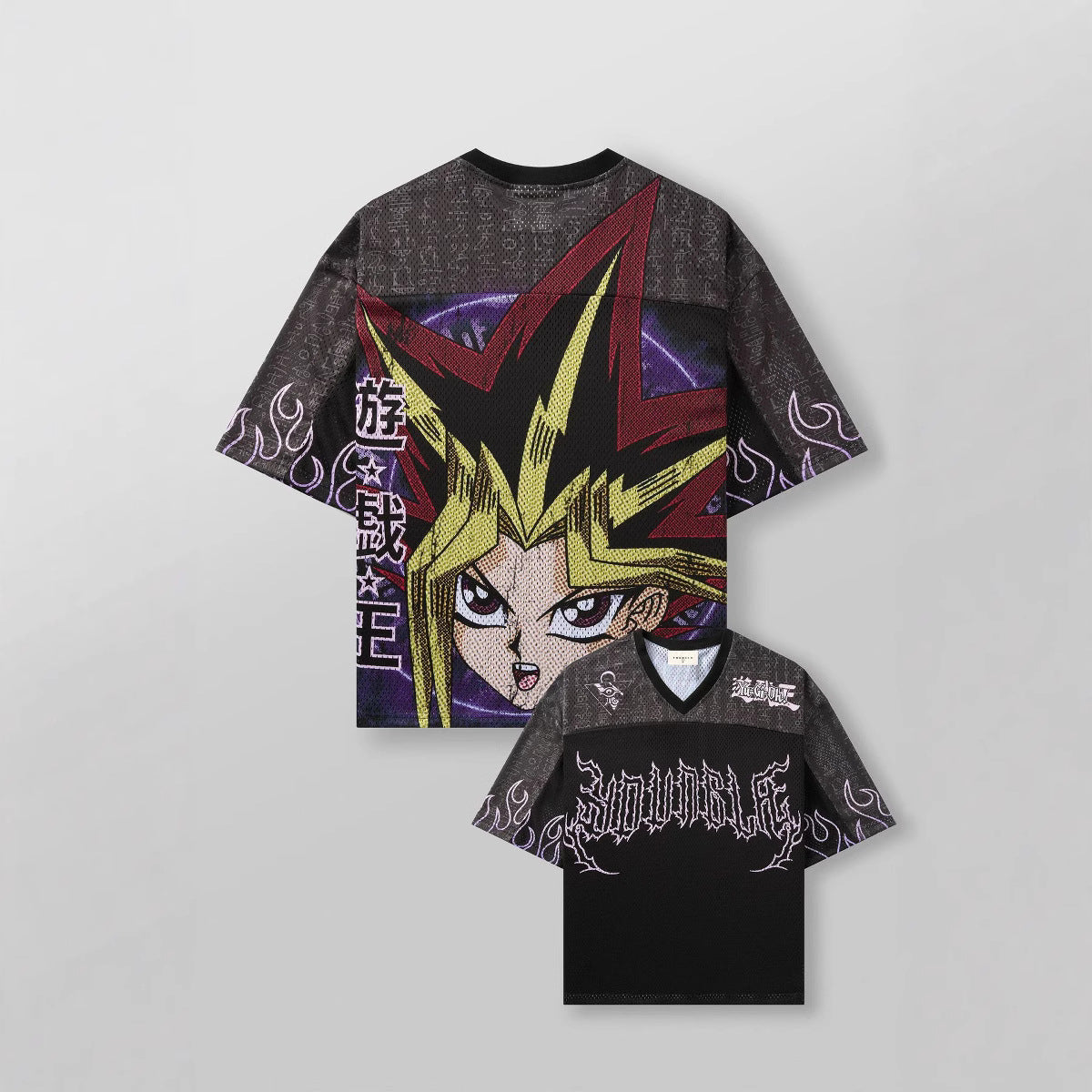 Men's Oversized Anime Print Gym T-Shirt