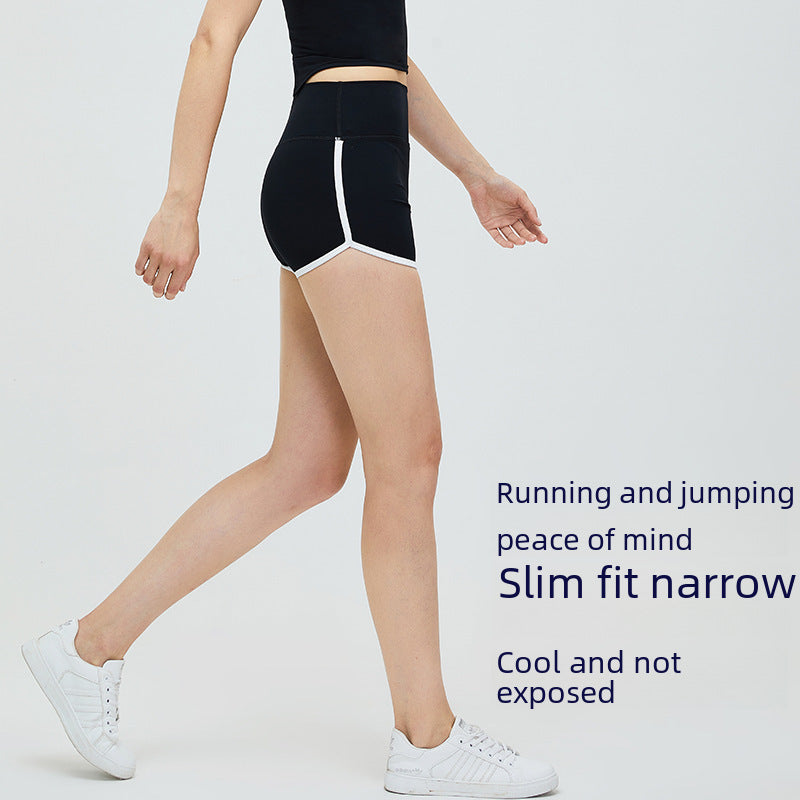 High Waist Yoga Shorts Women Quick-Drying Breathable Hip-Lifting Running Fitness Pants