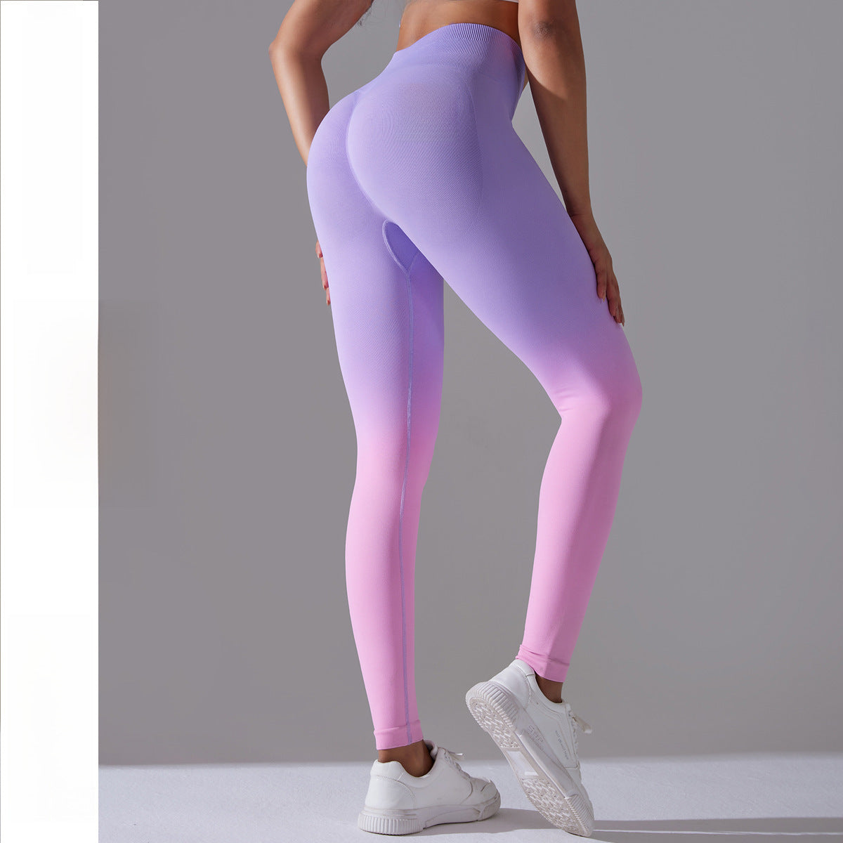 Seamless Gradient Yoga Pants Women High Waist Hip Lift Quick-Drying Running Fitness Pants