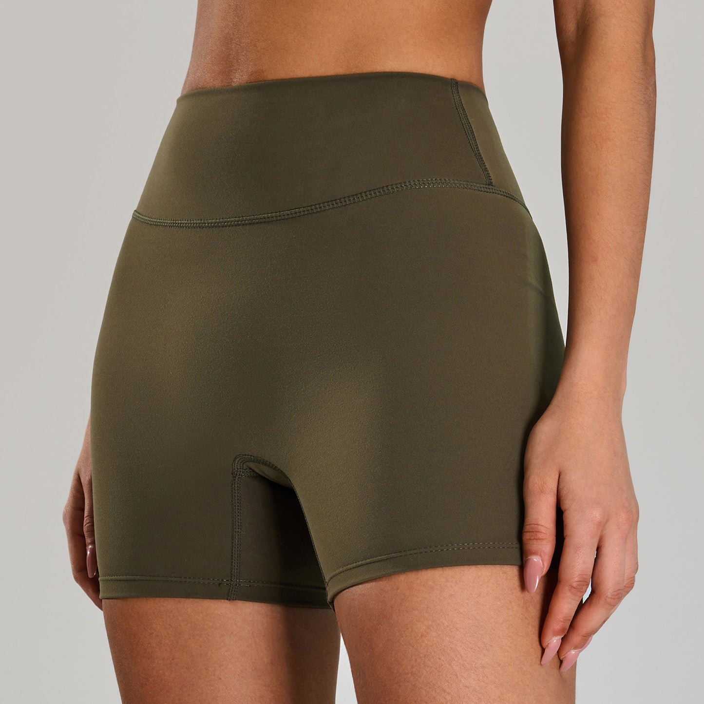 High Waist Yoga Shorts Women Nude-Feel Quick-Drying Breathable Hip-Lifting Fitness Shorts