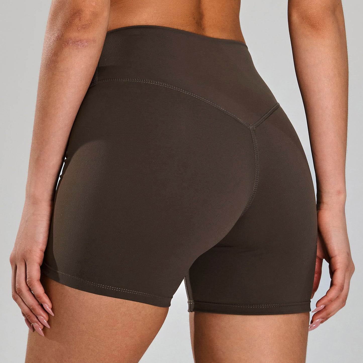 High Waist Yoga Shorts Women Nude-Feel Quick-Drying Breathable Hip-Lifting Fitness Shorts