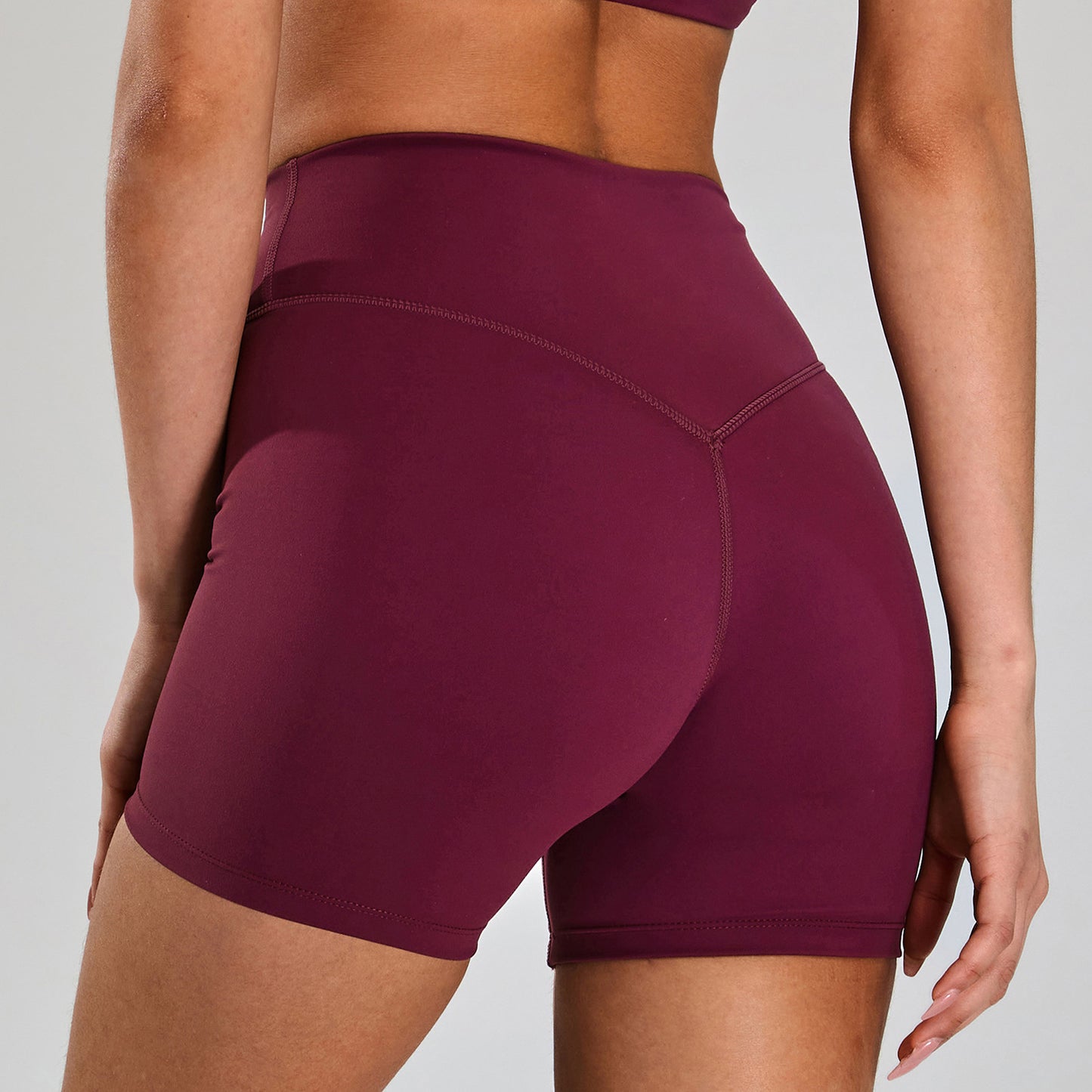 High Waist Yoga Shorts Women Nude-Feel Quick-Drying Breathable Hip-Lifting Fitness Shorts