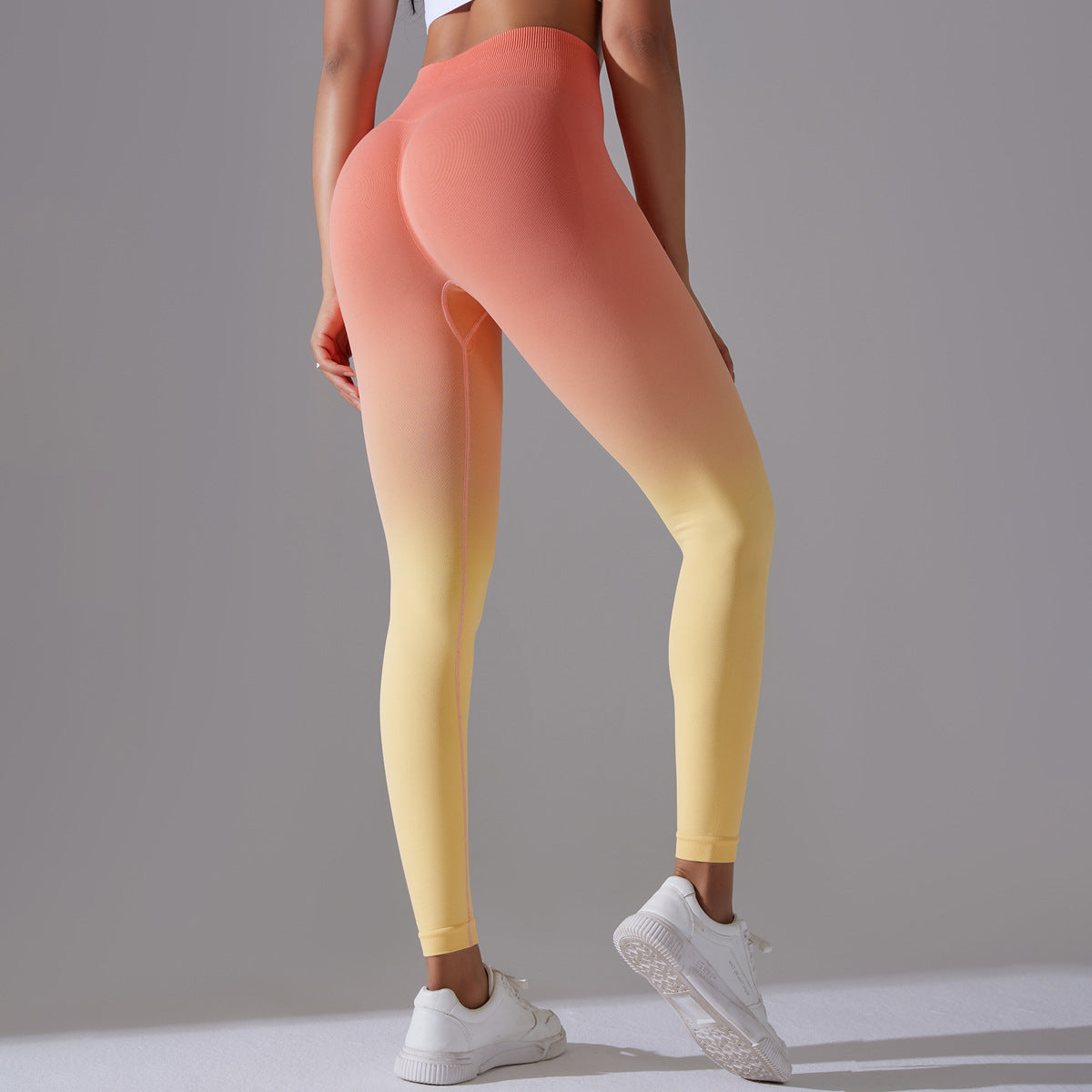 Seamless Gradient Yoga Pants Women High Waist Hip Lift Quick-Drying Running Fitness Pants