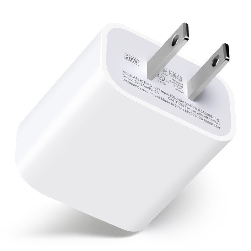 20W USB-C Fast Charging Plug PD Charger US Standard 3C Certified Mobile Phone Charger