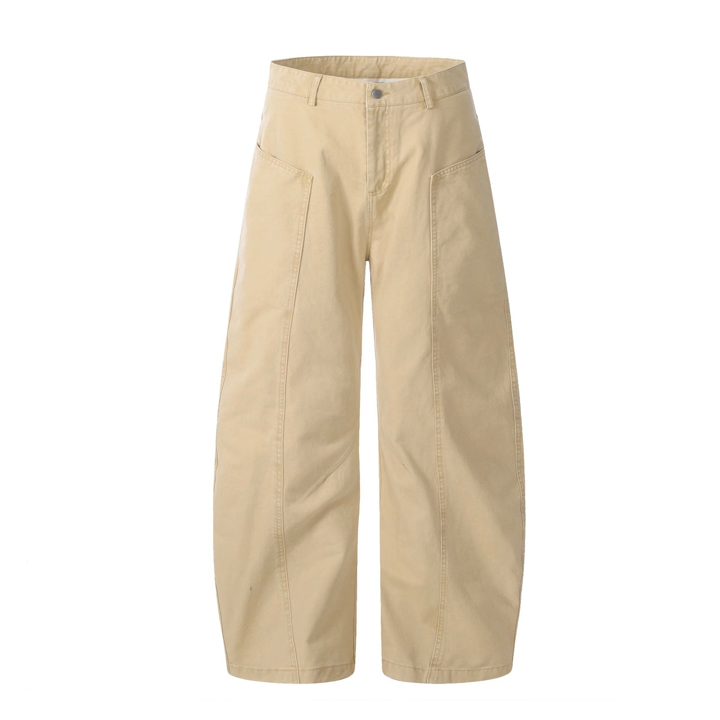 Stitching deconstruction design sense machete workwear casual pants women's summer new American retro loose wide-leg pants