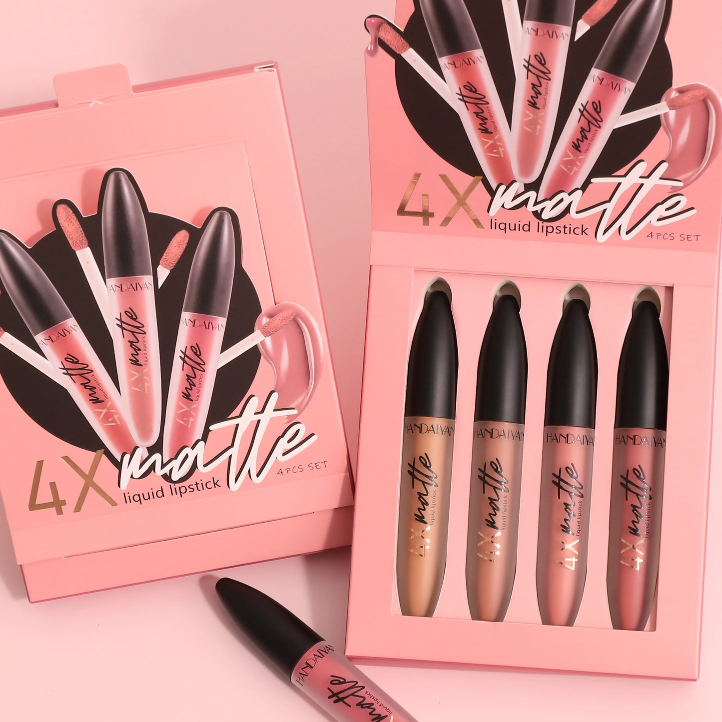Handaiyan Four-Times Matte Lip Gloss Set Long Lasting No-Transfer Lipstick