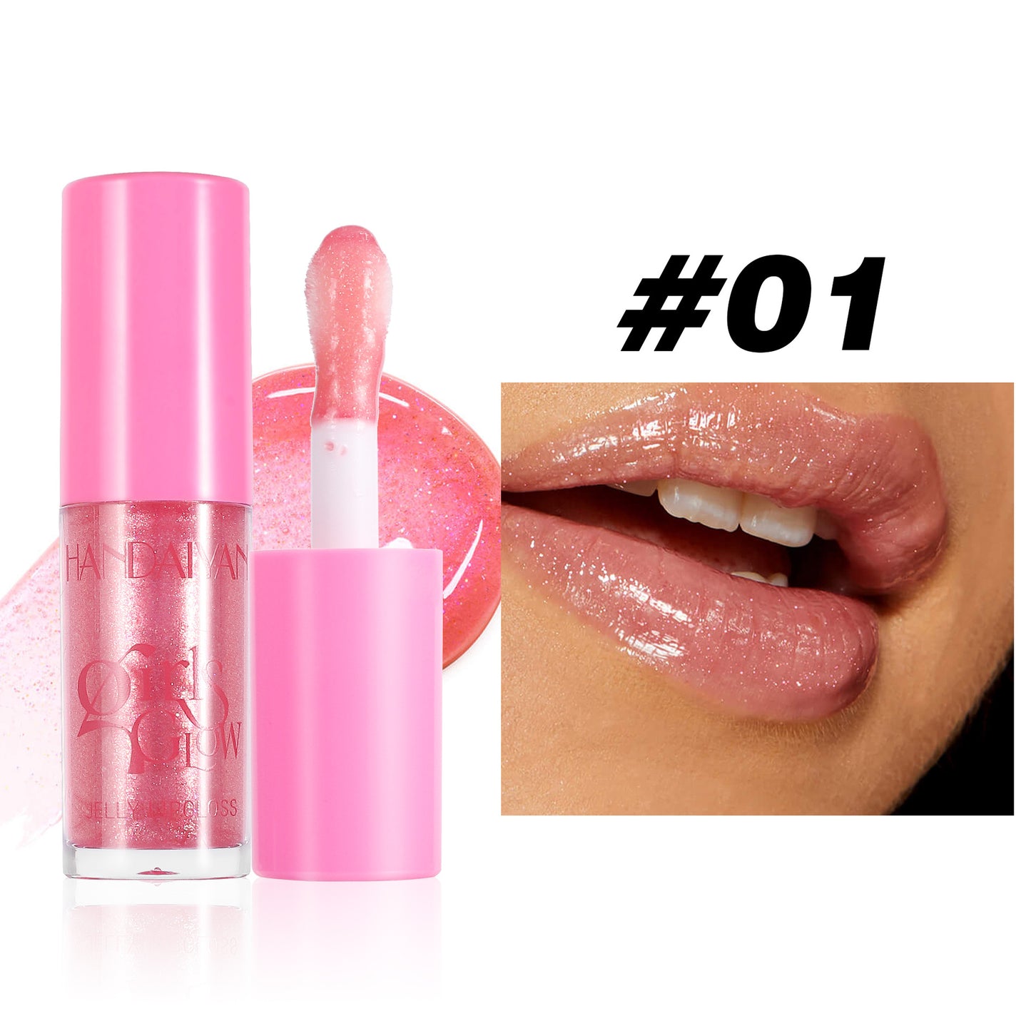 Handaiyan Transparent Pearl Lip Gloss Moisturising Water-Light Lip Lacquer