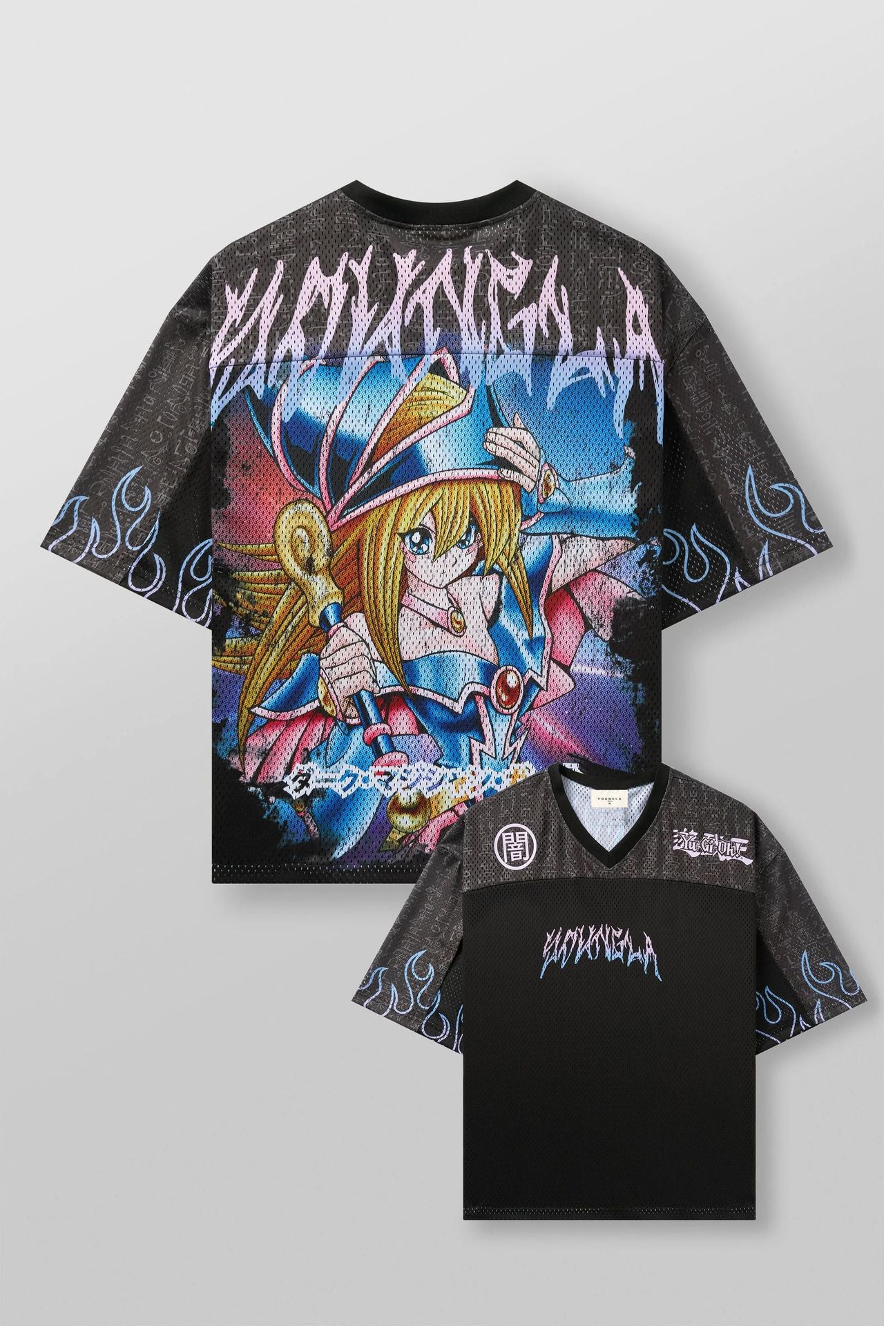Men's Oversized Anime Print Gym T-Shirt