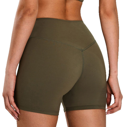 High Waist Yoga Shorts Women Nude-Feel Quick-Drying Breathable Hip-Lifting Fitness Shorts