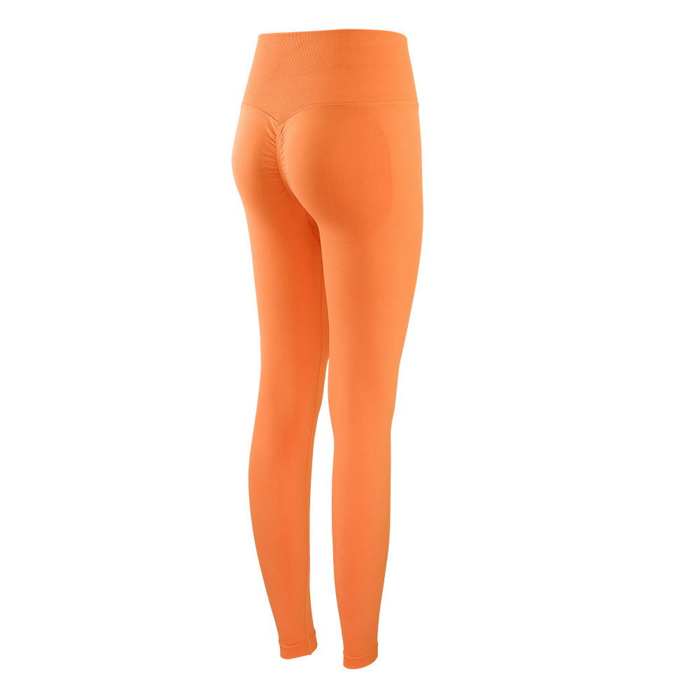 Lycra Fitness Pants Women Nude-Feel High Waist Hip Lift Skinny Seamless Yoga Pants