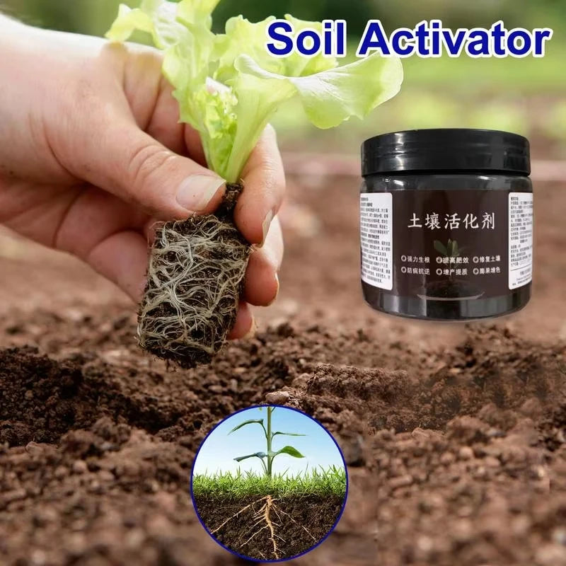 100g Soil Activator Mineral Source Potassium Humate Water Soluble Flower Fertilizer Loose Soil Acid Alkali Rooting Plant Nutriti