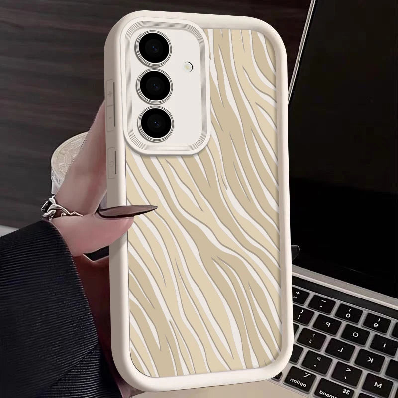 Chic Striped Silicone Phone Case for Samsung Galaxy Models - Ultimate Protection & Style