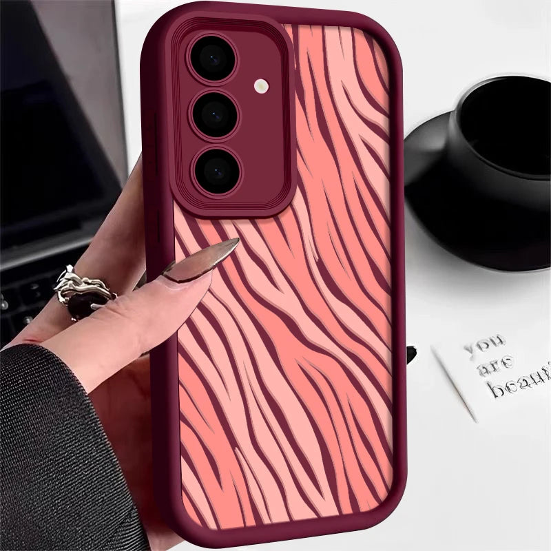Chic Striped Silicone Phone Case for Samsung Galaxy Models - Ultimate Protection & Style