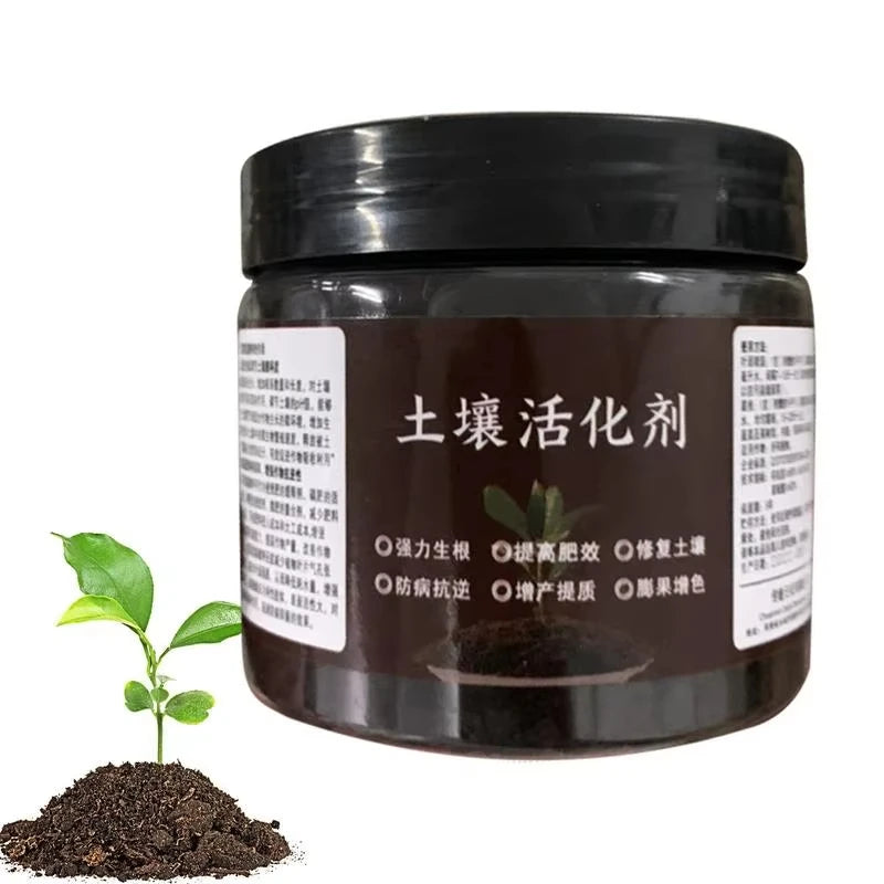 100g Soil Activator Mineral Source Potassium Humate Water Soluble Flower Fertilizer Loose Soil Acid Alkali Rooting Plant Nutriti