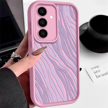 Chic Striped Silicone Phone Case for Samsung Galaxy Models - Ultimate Protection & Style