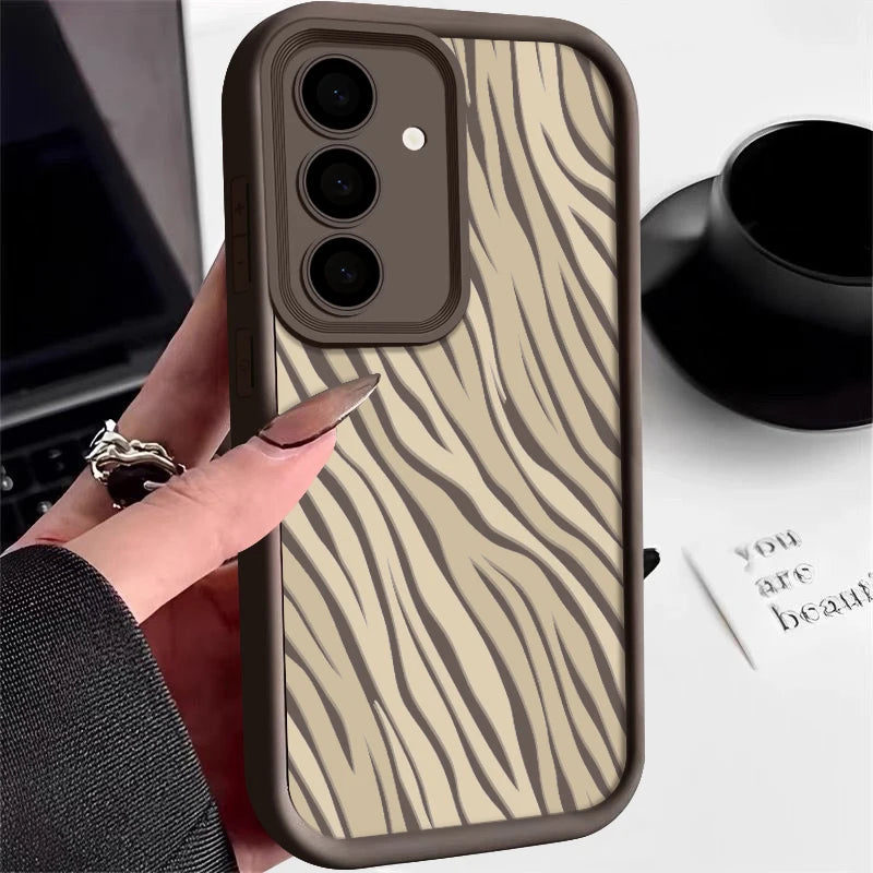 Chic Striped Silicone Phone Case for Samsung Galaxy Models - Ultimate Protection & Style