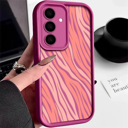 Chic Striped Silicone Phone Case for Samsung Galaxy Models - Ultimate Protection & Style