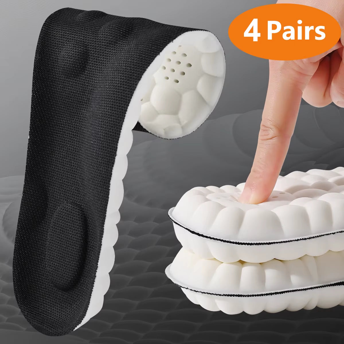 Experience Ultimate Comfort with Our Soft High Elasticity Latex Sport Insoles - Arch Support and Shock Absorption for Every Step!