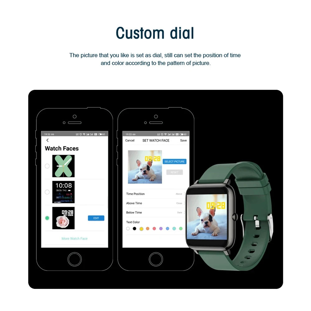 Revolutionary Smart Fitness Tracker Smartwatch for Men and Women - Heart Rate Monitor, Sleep Tracker, Waterproof Design with Music Control