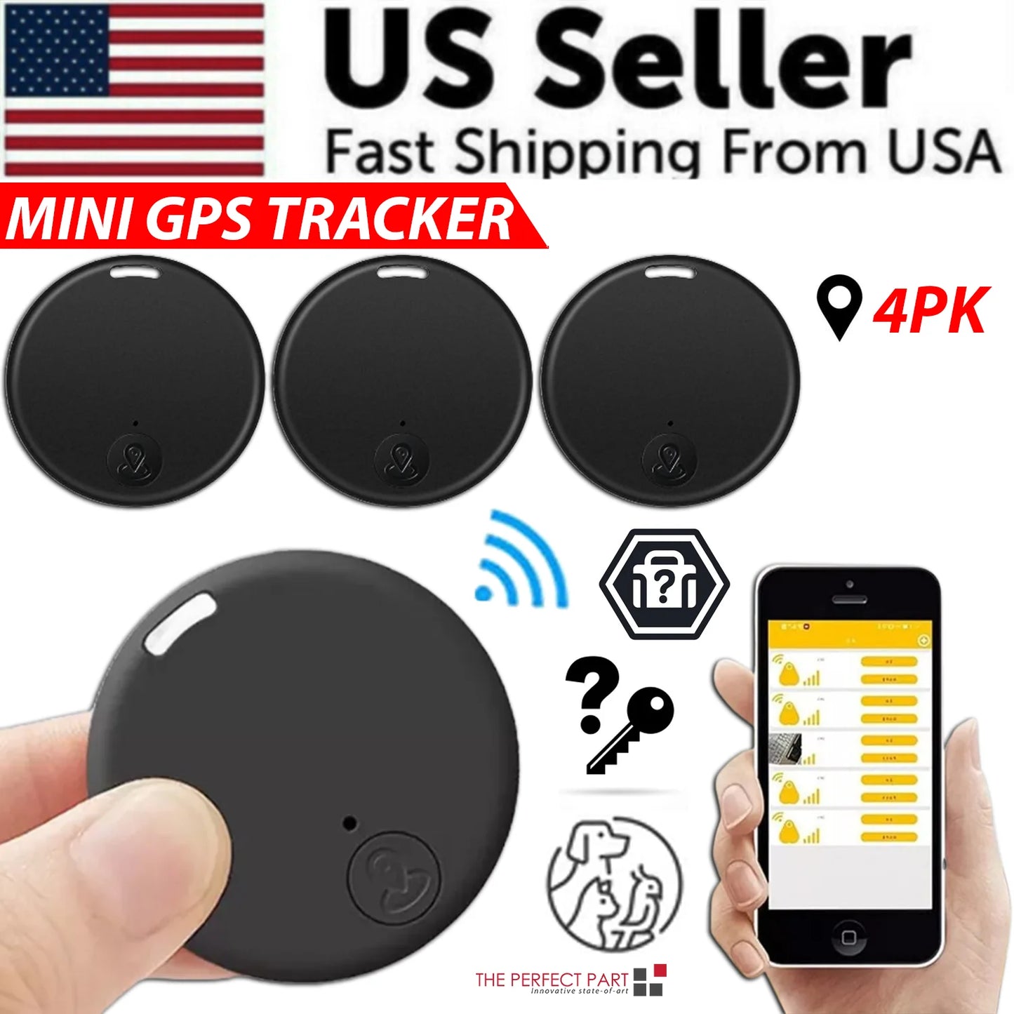 Discover Peace of Mind with Our Bluetooth Mini GPS Tracker - Ideal for Kids and Pets! Keep Your Loved Ones Safe Anytime, Anywhere!