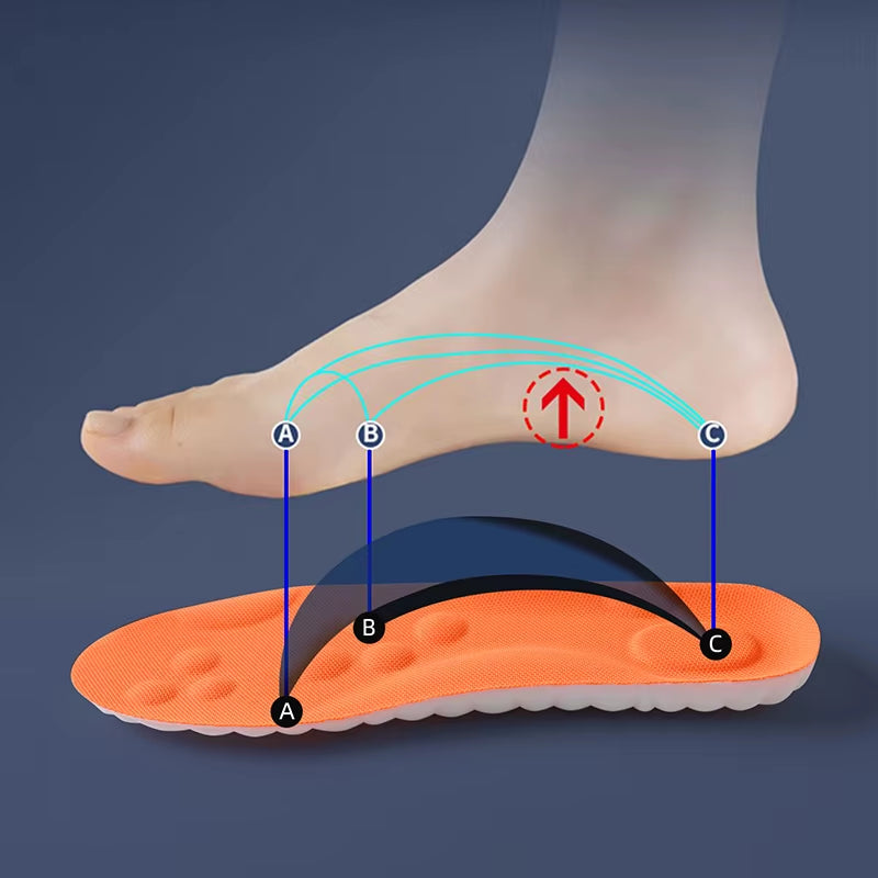 Experience Ultimate Comfort with Our Soft High Elasticity Latex Sport Insoles - Arch Support and Shock Absorption for Every Step!