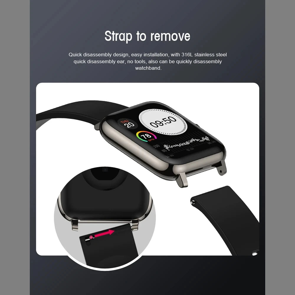 Revolutionary Smart Fitness Tracker Smartwatch for Men and Women - Heart Rate Monitor, Sleep Tracker, Waterproof Design with Music Control